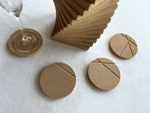 wine package cork coaster set with wine chiller