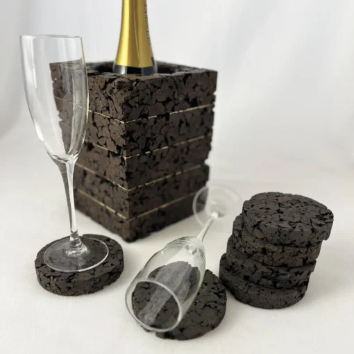 Cork Dark Gold borhűtő alátétekkel